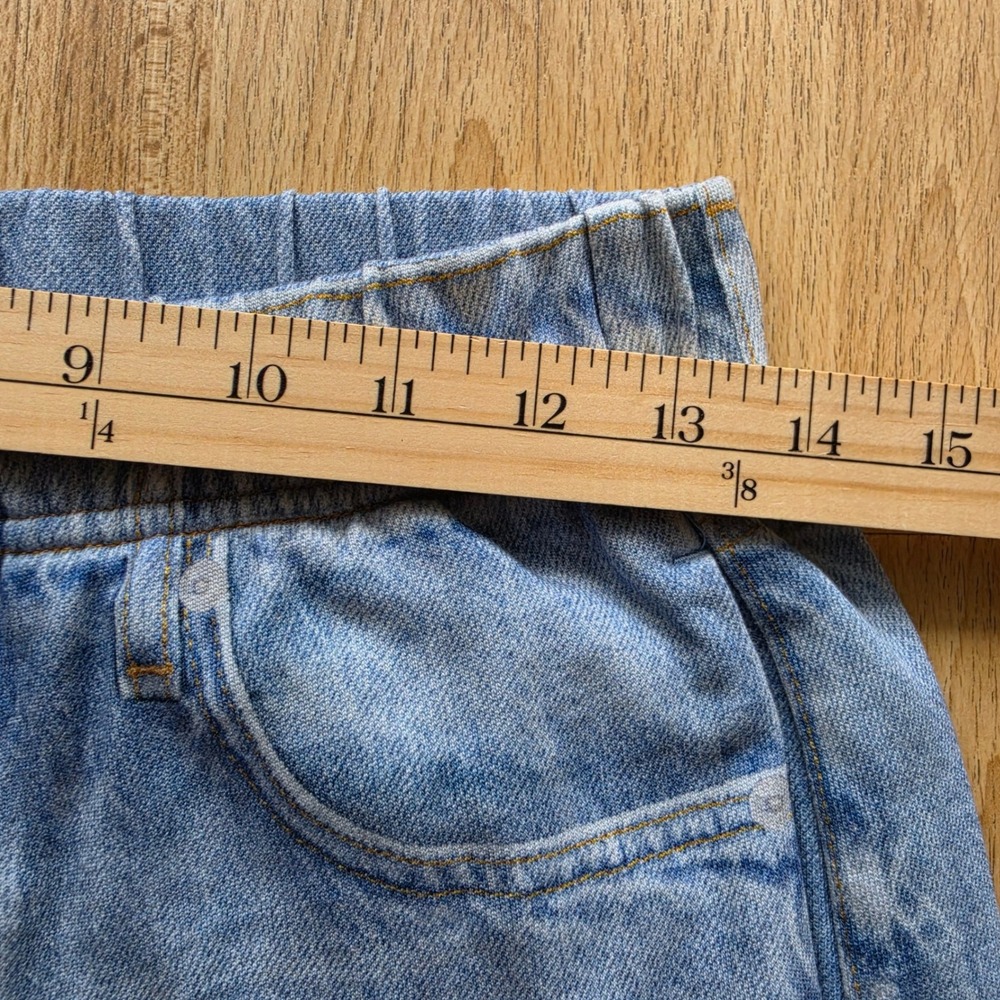 Rag & Bone Miramar Jogger Women Small Blue Denim Print Terry Sweatpants Relaxed - Picture 7 of 10